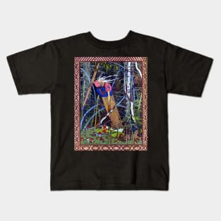 Baba Yaga in her Mortar - Vasilisa the Beautiful - Ivan Bilibin 1899 Kids T-Shirt